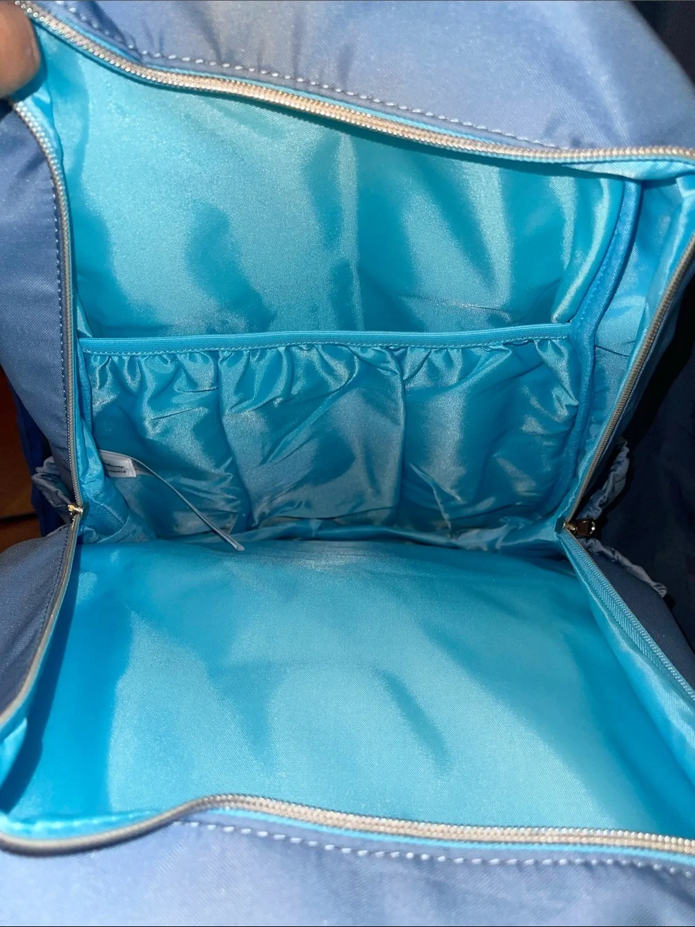 Disney Loungefly Kids Stitch Heart Backpack in Light Blue and Pink